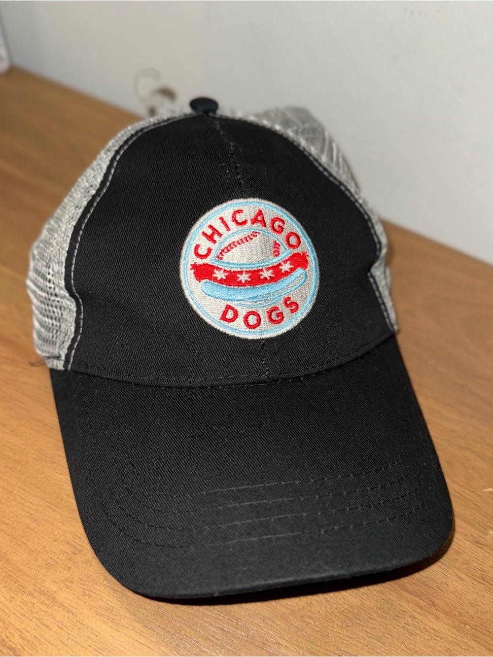 Chicago Dogs Black & Gray Hotdog Baseball Cap
